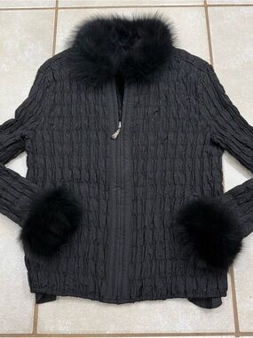 Belle Fare Reversible Jacket with Real Fur
